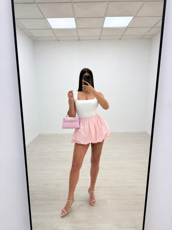 FALDA MINI GLOBO - ROSA
