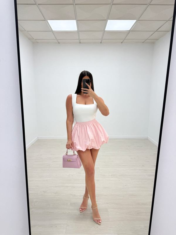 FALDA MINI GLOBO - ROSA