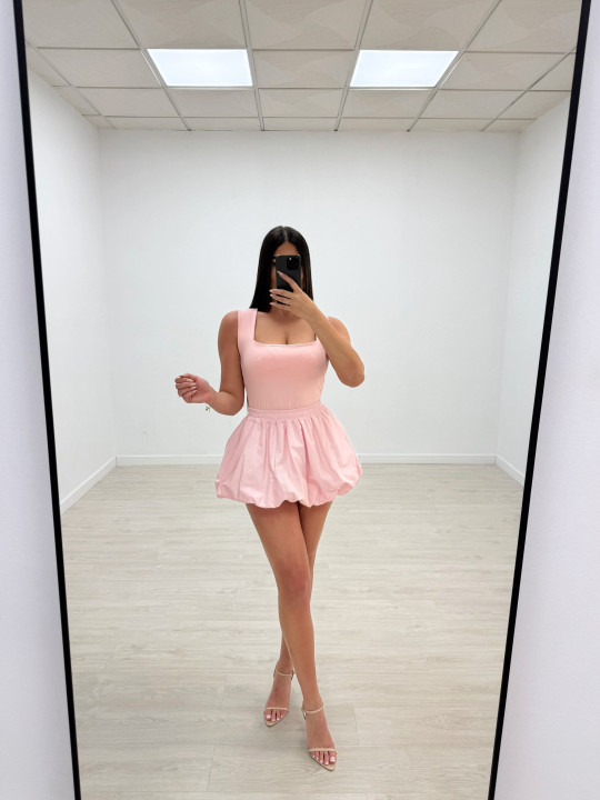 FALDA MINI GLOBO - ROSA