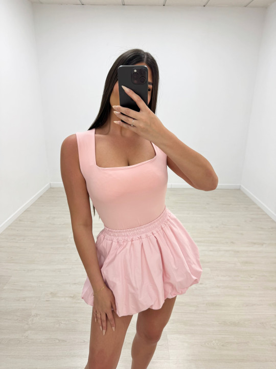 FALDA MINI GLOBO - ROSA
