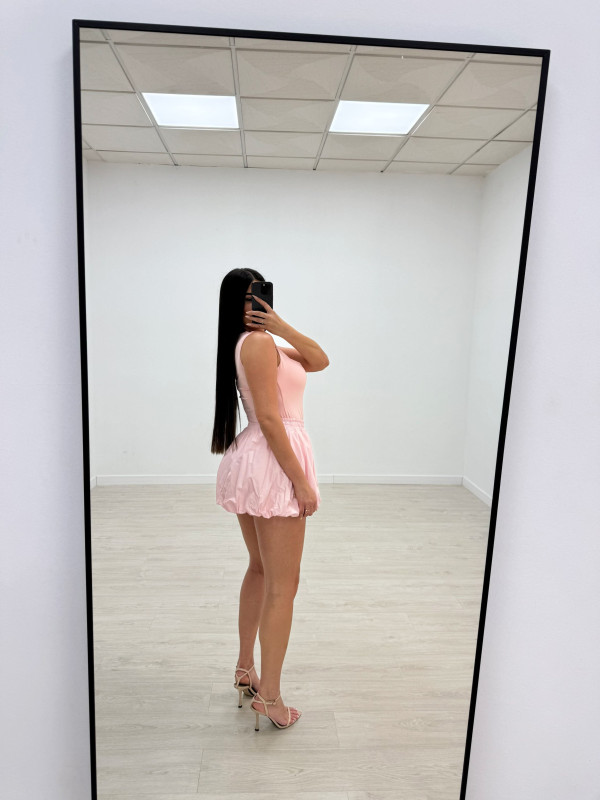 FALDA MINI GLOBO - ROSA