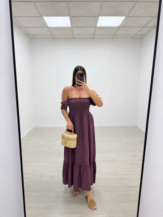 VESTIDO OLIVIA - BERENJENA