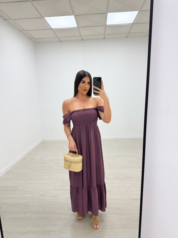 VESTIDO OLIVIA - BERENJENA