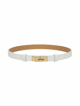 CINTURÓN HERMS (PIEL 100%) - BLANCO