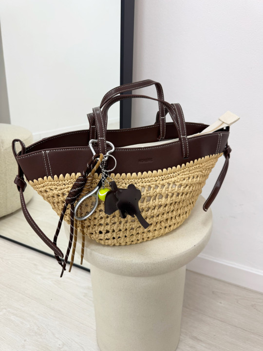 BOLSO POLENE PREMIUM - MARRÓN (PIEL 100%)