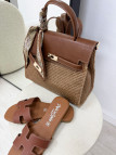 BOLSO KELLY RAFIA EXCLUSIVO - MATERIAL (PIEL 100%)