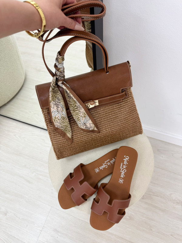 BOLSO KELLY RAFIA EXCLUSIVO - MATERIAL (PIEL 100%)