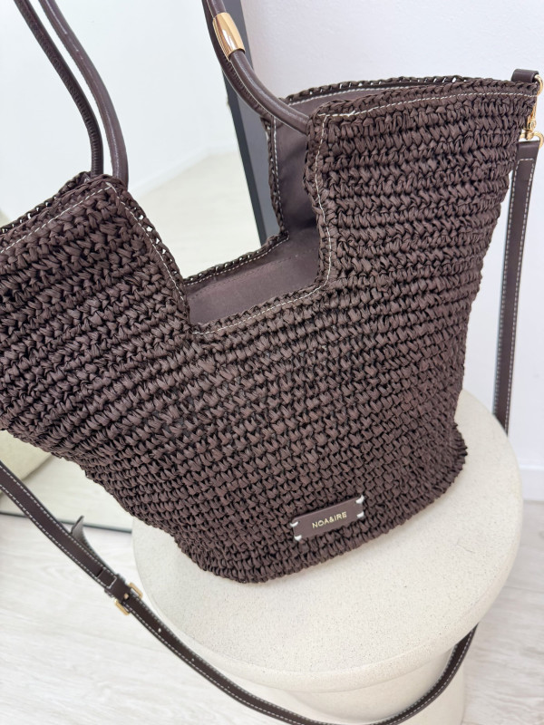 BOLSO EXCLUSIVO RAFIA - MARRÓN