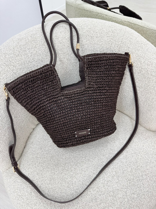 BOLSO EXCLUSIVO RAFIA - MARRÓN
