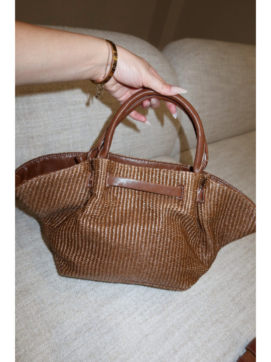 BOLSO DEMELLIER RAFIA - MARRÓN