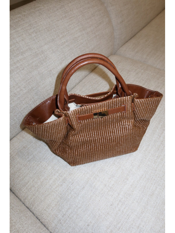 BOLSO DEMELLIER RAFIA - MARRÓN