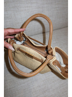 BOLSO DEMELLIER RAFIA - BEIGE