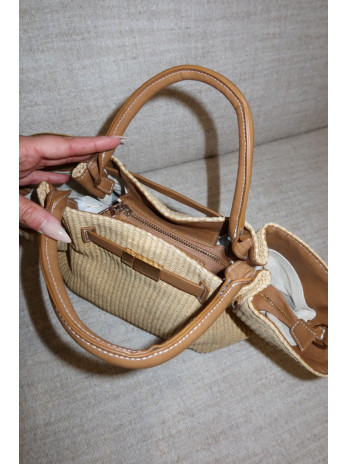 BOLSO DEMELLIER RAFIA - BEIGE