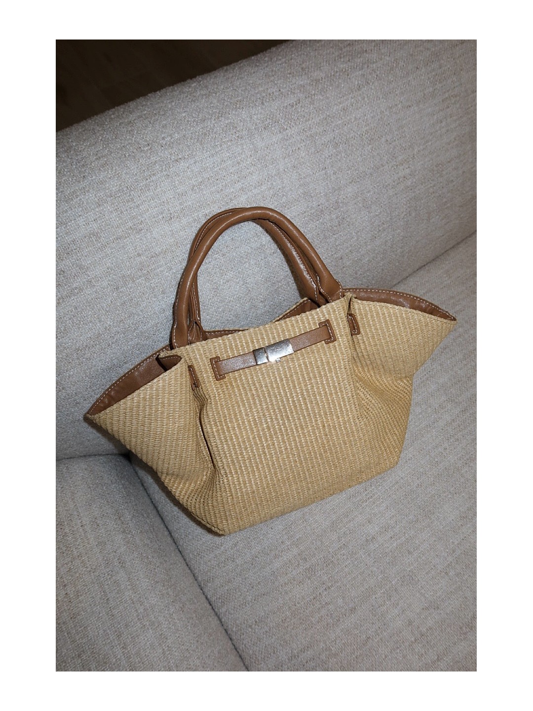 BOLSO DEMELLIER RAFIA - BEIGE
