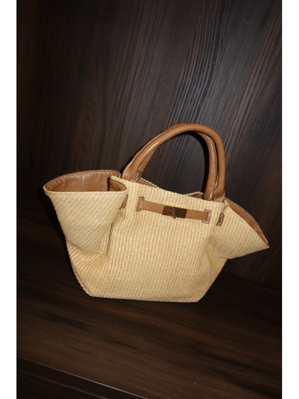 BOLSO DEMELLIER RAFIA - BEIGE
