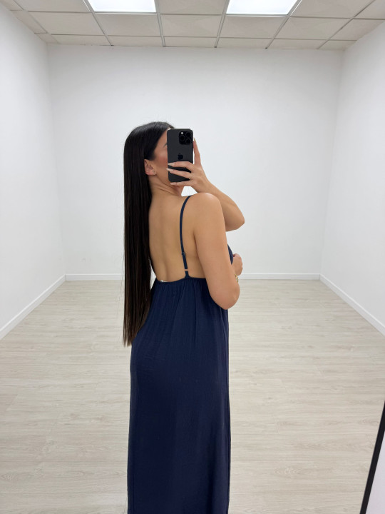 VESTIDO TACHAS AZUL - MARINO