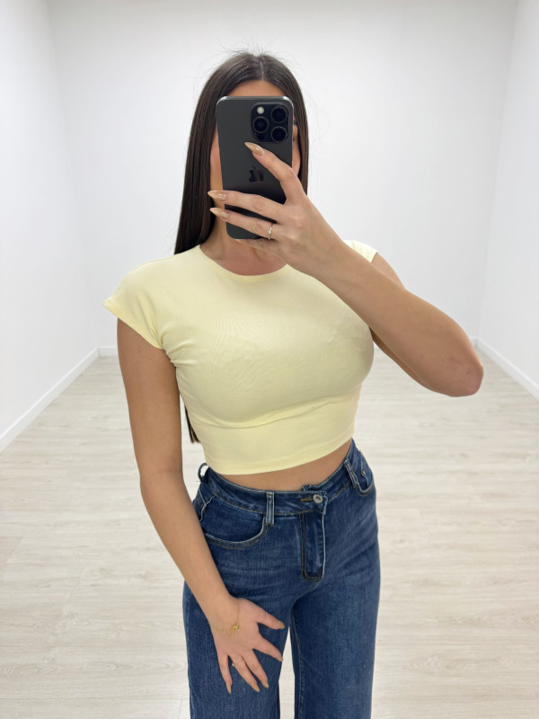 CAMISETA BÁSICA ALGODÓN CROP