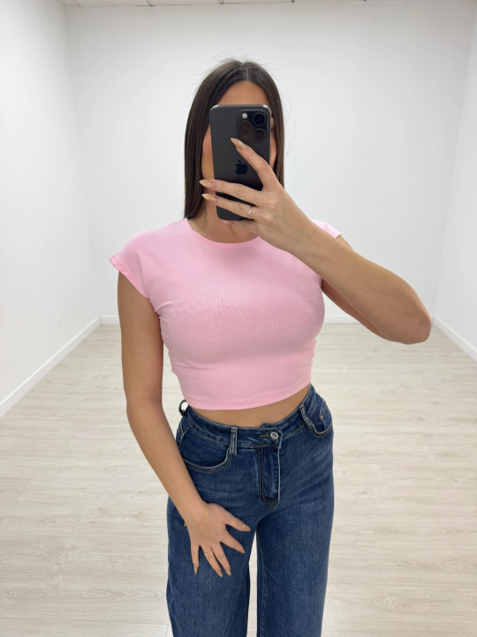 CAMISETA BÁSICA ALGODÓN CROP