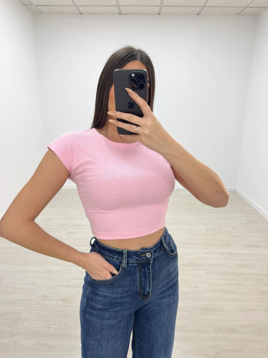 CAMISETA BÁSICA ALGODÓN CROP
