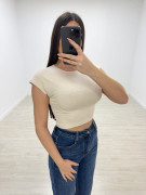CAMISETA BÁSICA ALGODÓN CROP