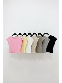 CAMISETA BÁSICA ALGODÓN CROP
