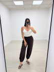 PANTALÓN GLOBO BASIC - MARRÓN