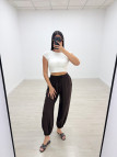 PANTALÓN GLOBO BASIC - MARRÓN