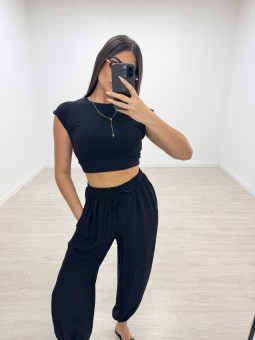 PANTALÓN GLOBO BASIC - NEGRO