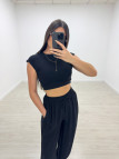 PANTALÓN GLOBO BASIC - NEGRO
