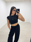 PANTALÓN GLOBO BASIC - NEGRO