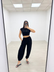 PANTALÓN GLOBO BASIC - NEGRO