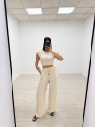 PANTALÓN EFECTO BAMBULA - BEIGE