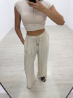 PANTALÓN EFECTO BAMBULA - BEIGE