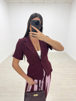 BLAZER MANGA CORTA - VINO