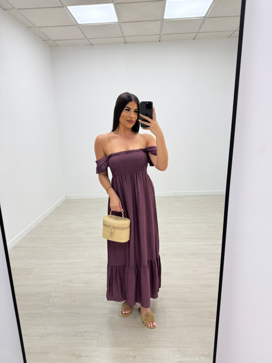 VESTIDO OLIVIA - BERENJENA