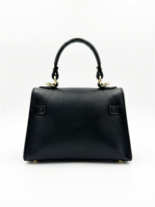 BOLSO MINI KELLY (PIEL 100%) - NEGRO