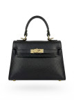 BOLSO MINI KELLY (PIEL 100%) - NEGRO