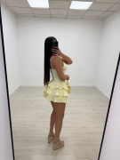 FALDA EXCLUSIVA VOLANTES - AMARILLA