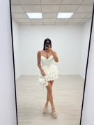 FALDA EXCLUSIVA VOLANTES - BLANCA