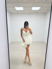 FALDA EXCLUSIVA VOLANTES - BLANCA