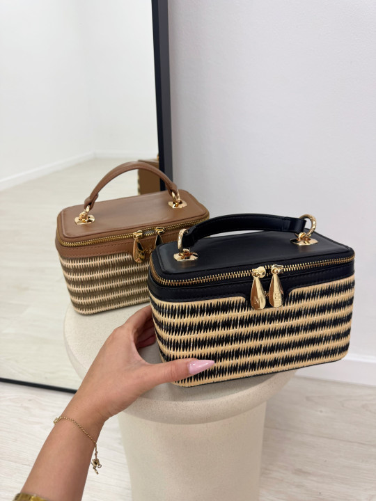 BOLSO CLUTCH TIPO NECESER - MATERIAL