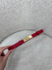 CINTURÓN HERMS (PIEL 100%) - ROJO