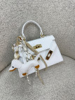 LLAVERO DOG (PIEL 100%) - BLANCO