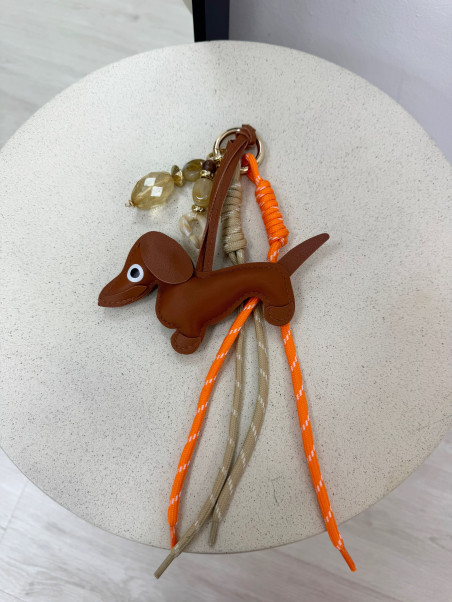 LLAVERO DOG (PIEL 100%) - MATERIAL