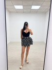 FALDA SANTORINI BORDADA - NEGRO