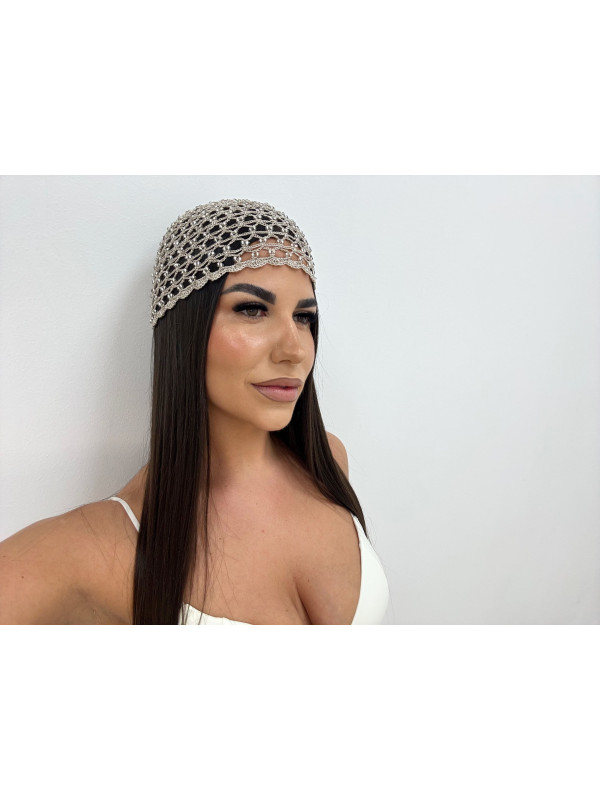 GORRO CROCHET BORDADO PERLAS