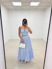 CONJUNTO FALDA POPELÍN RAYAS