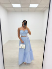 CONJUNTO FALDA POPELÍN RAYAS