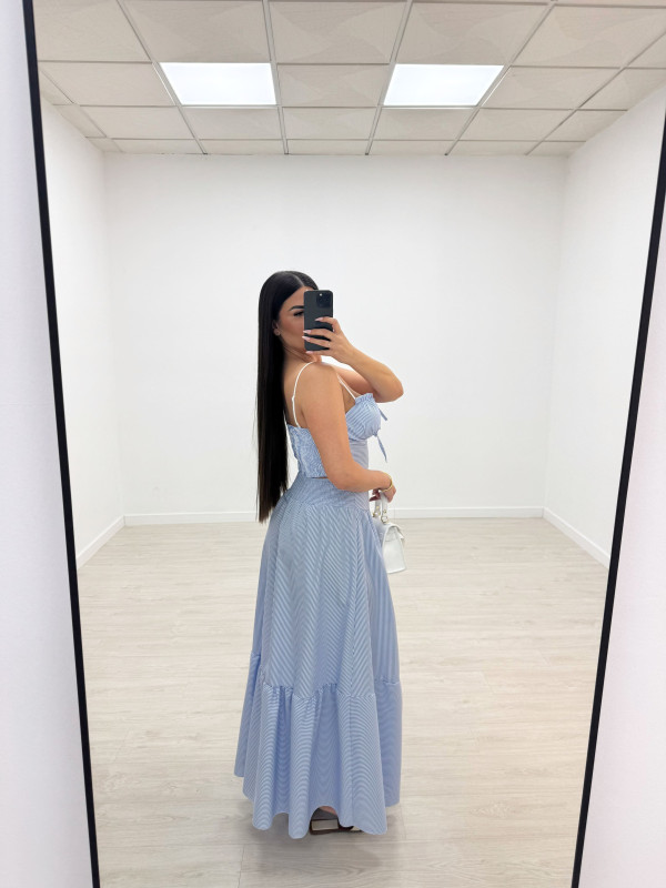 CONJUNTO FALDA POPELÍN RAYAS