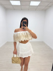 FALDA MINI BORDADA BLANCA